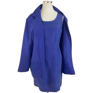 90s Vintage Silk Dress + Jacket Set